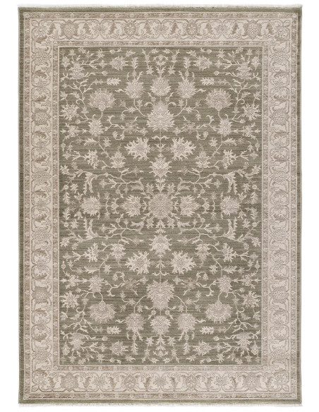 Alfombra vintage con flecos Ona 52095 Verde