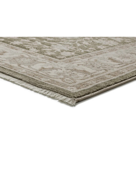 Ona 52095 Green Vintage Rug with Fringe