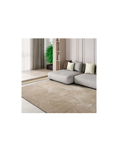 Ona 52100 Beige Geometric Rug with Fringe