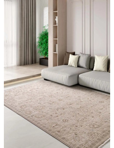 Ona 52081 Beige Vintage Rug with Fringe