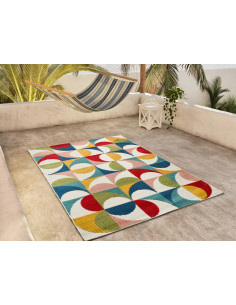 Alfombra con relieve de exterior Mila 23524 Multicolor