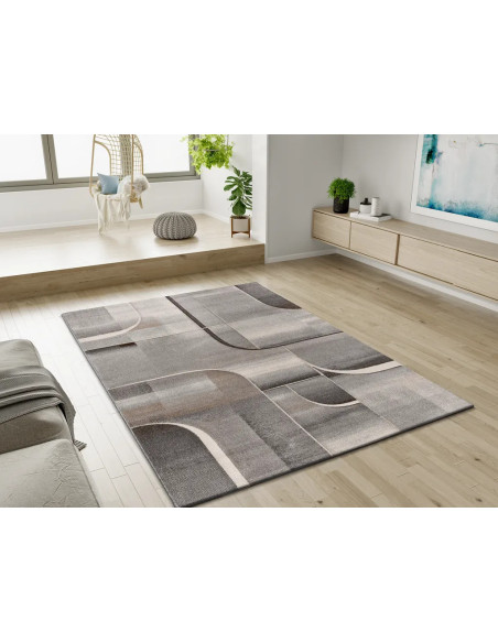 Alfombra abstracta en tonos grises Medel 40379