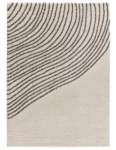 Alfombra shaggy ondas Lush Coastalina Blanco 2