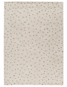 Alfombra shaggy crema con puntos negros Lush Dottie 2