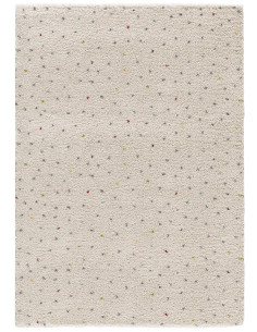 Lush Dottie cream shaggy rug with multicolored dots 2