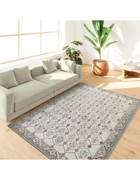 Lua 3108 Blue Vintage-Style Outdoor Rug