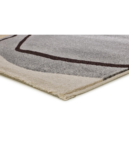 Alfombra abstracta Lessia Abstracta Beige y Gris