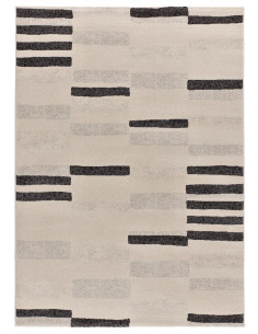 Lessia Mosaica Grey and Black Geometric Rug 2