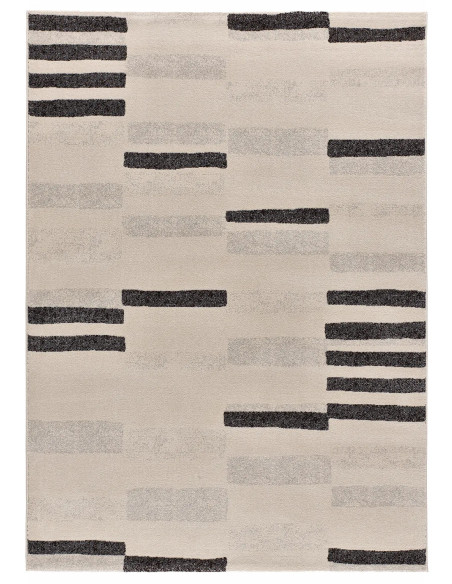 Lessia Mosaica Grey and Black Geometric Rug