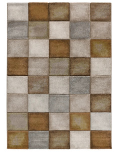 Lena 22605 Caldera Earth-Tone Checkerboard-Effect Rug 2