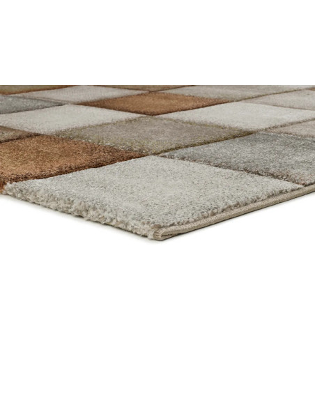 Lena 22605 Caldera Earth-Tone Checkerboard-Effect Rug