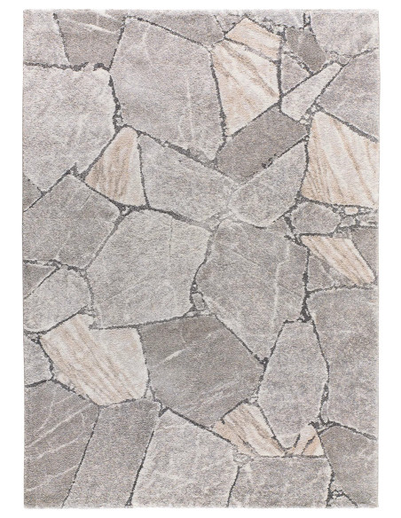 Alfombra shaggy efecto mármol Kivet 9055 Gris
