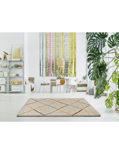 Kasbah 8600 White Scandinavian-style shaggy rug