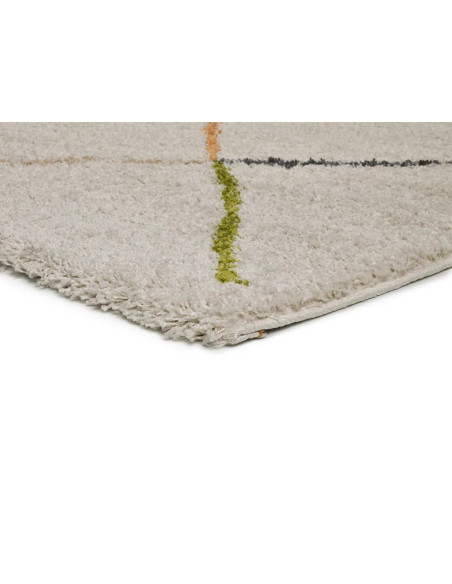 Alfombra shaggy de Estilo escandinavo Kasbah 8600 Blanco