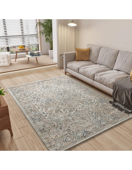 Alfombra vintage con relieve Keops 4463 Multicolor