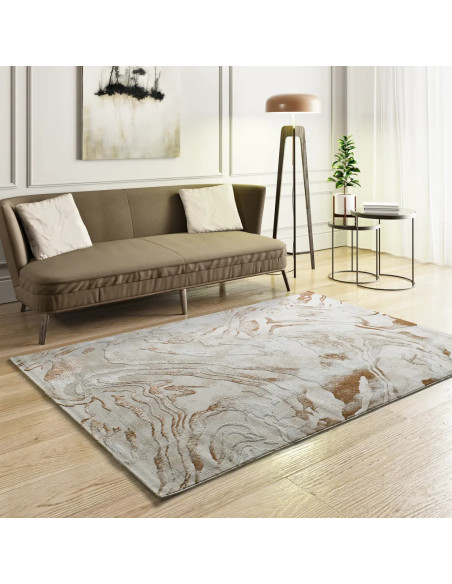 Alfombra abstracta con relieve Keops 5807 Caldera