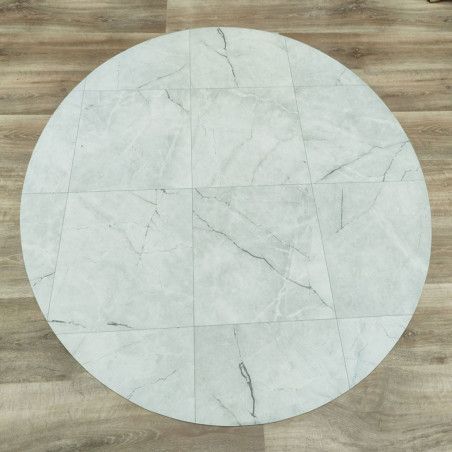 Custom-made Qualita vinyl rug, marble and wood, elegant and functional touch at alfombrasimperio1979.com
