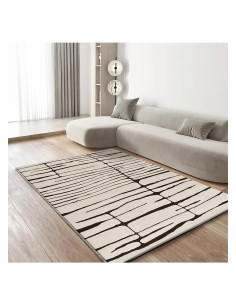 Alfombra diseño cebra Retro 13019 Blanco y Negro