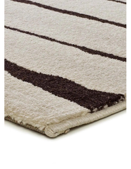 Retro Zebra Design Rug 13019 Black and White