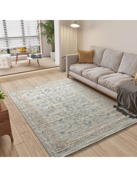 Alfombra vintage con relieve Keops 5827 Multicolor
