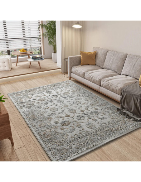 Alfombra vintage con relieve Keops 6408 Multicolor