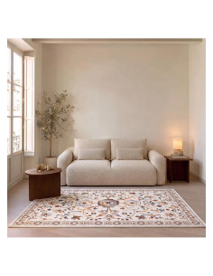 Alfombra clásica multicolor con motivos florales Luly 13025