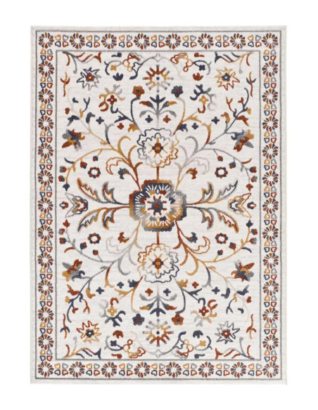 Luly 13025 classic multicolored rug with floral motifs