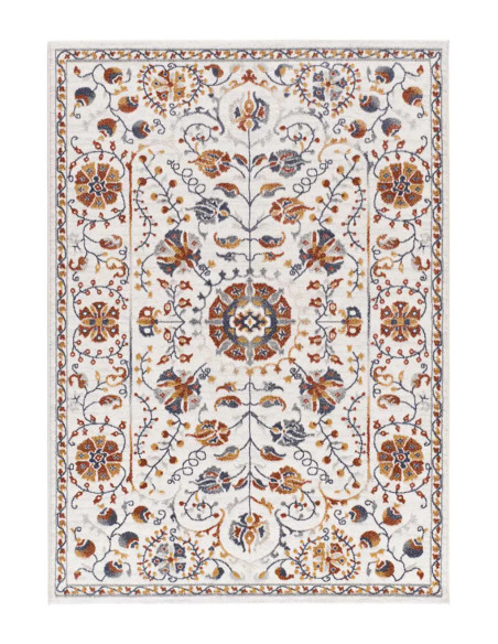 Alfombra clásica multicolor con motivos florales Luly 13026