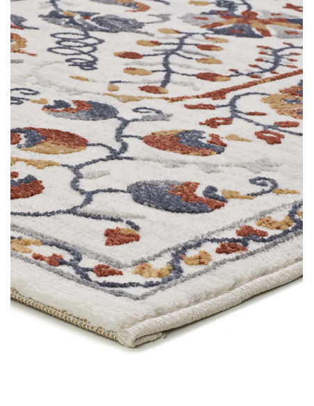 Alfombra clásica multicolor con motivos florales Luly 13026