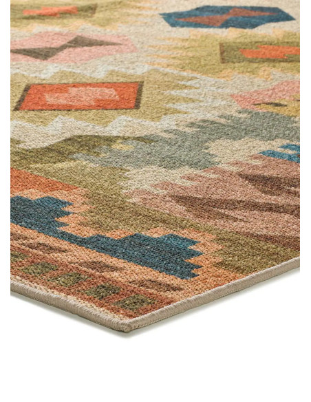 Serak 1048 multicolored washable kilim rug