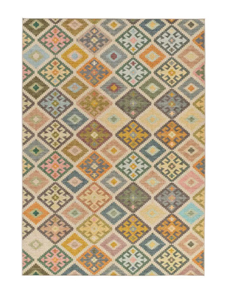 Alfombra lavable kilim multicolor Serak 1049