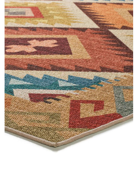 Alfombra lavable kilim multicolor Serak 1050