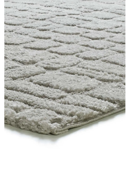 Alfombra de estilo escandinavo con relieve Juno 13 Gris