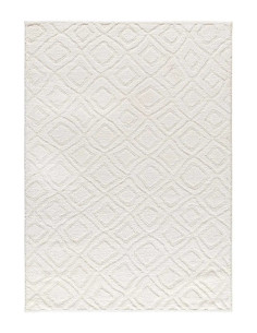 Juno 111 White Scandinavian Style Embossed Rug 2