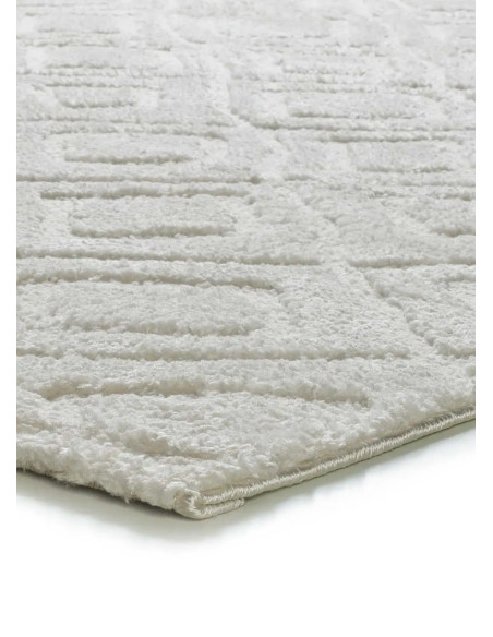 Juno 111 White Scandinavian Style Embossed Rug
