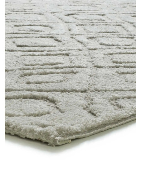 Alfombra de estilo escandinavo con relieve Juno 111 Gris