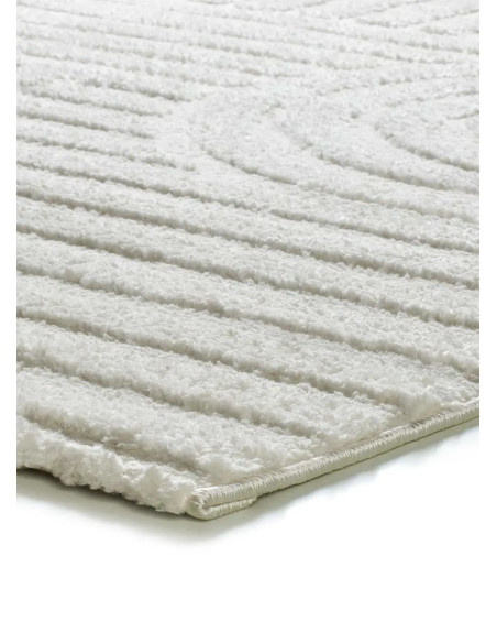 Juno 54406 White Geometric Scandinavian Style Rug with Relief