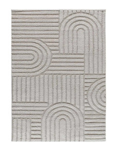 Juno 54406 Grey Geometric Scandinavian Style Rug with Relief 2