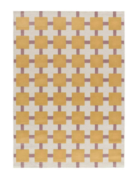 Flashy 25403 Geometric Rug, Mustard