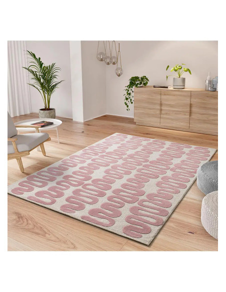 Flashy 25409 Retro Rug, Pink