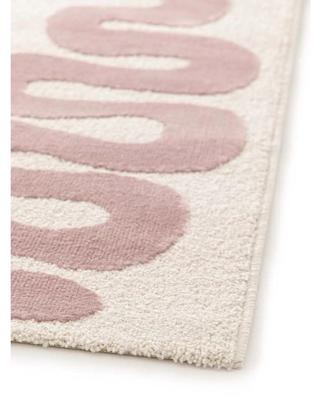 Alfombra retro Flashy 25409 Rosa