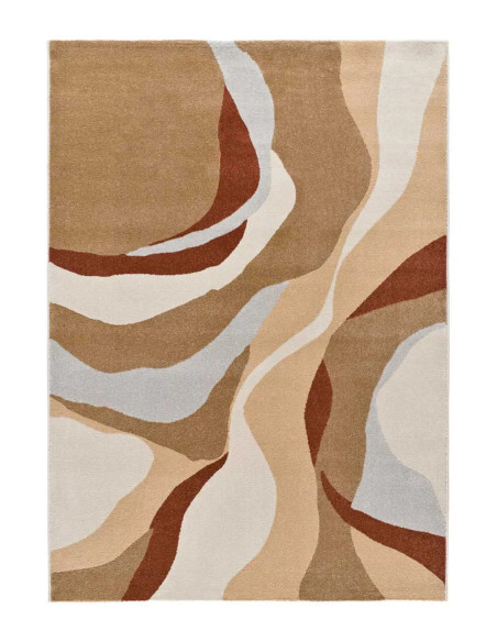 Astra 13006 beige and rust-colored abstract rug