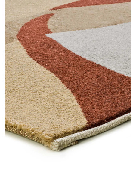 Astra 13006 beige and rust-colored abstract rug