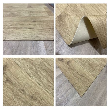 Custom-made Qualita vinyl rug, marble and wood, elegant and functional touch at alfombrasimperio1979.com