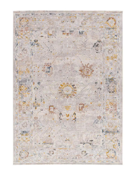 Alfombra clásica beige y multicolor Berta 5204