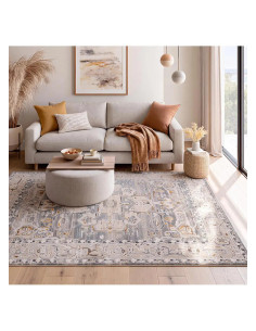 Berta 5214 classic beige and blue rug