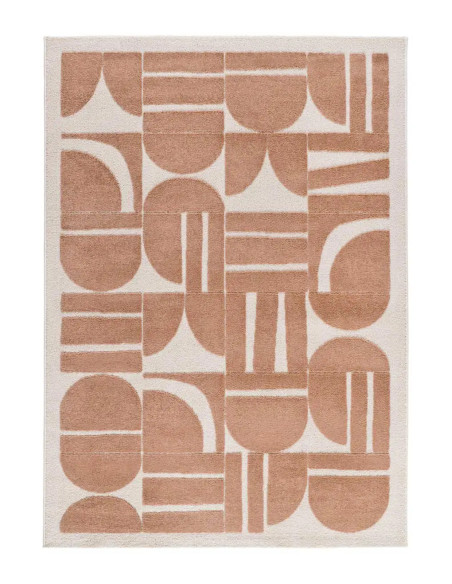 Candela 2438 geometric rug in rust color