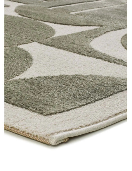 Candela 2438 geometric rug in rust color