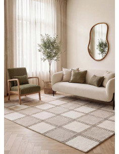 Candela 2451 Geometric Rug, Cream
