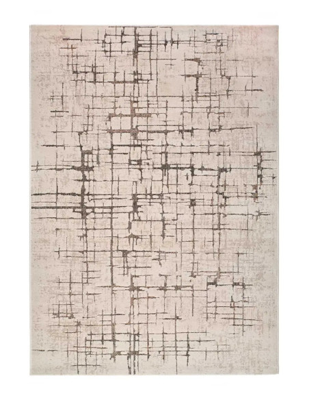 Ceres 28001 modern rug in cream and brown